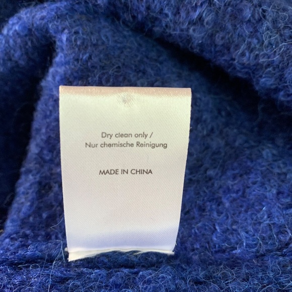 WRAP London Blue Cotton Alpaca Sweater Size US 8/10 - Picture 8 of 10